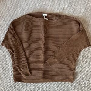 BKE Brown Ribbed Women's Sweater